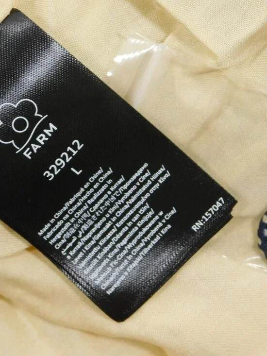 FARM RIO Ainika Tropical Splendor Blue Mini Dress L (32926) - Picture 5 of 6